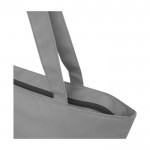 Multifunctionele tas van gerecycled polyester met rits kleur grijs weergave detail 1