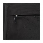 Waterafstotende laptoprugzak van gerecycled polyester 15,6” kleur zwart derde weergave voorkant