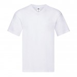 Katoenen T-shirt met V-hals 150 g/m2 kleur wit