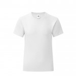 Katoenen T-shirt voor meisjes 150 g/m2 kleur wit