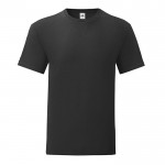 Ringgesponnen katoenen T-shirt 150 g/m2 kleur zwart