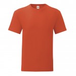 Ringgesponnen katoenen T-shirt 150 g/m2 kleur donker oranje