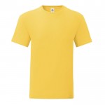 Ringgesponnen katoenen T-shirt 150 g/m2 kleur geel