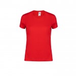 Katoenen dames t-shirt met logo 150 g/m2 Fruit Of The Loom kleur rood  negende weergave