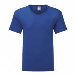 Katoenen T-shirt met V-hals 150 g/m2 kleur blauw