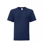 Katoenen T-shirt voor jongens 150 g/m2 kleur marineblauw