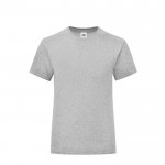 Katoenen T-shirt voor meisjes 150 g/m2 kleur grijs