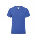 Katoenen T-shirt voor meisjes 150 g/m2 kleur blauw