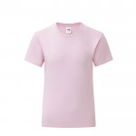 Katoenen T-shirt voor meisjes 150 g/m2 kleur lichtroze