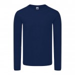 T-shirt van gekamd katoen 150 g/m2 kleur marineblauw