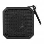 Outdoor bluetooth speaker met logo kleur zwart tweede weergave voorkant