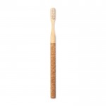 Tandenborstel van kurk en bamboe kleur naturel derde weergave