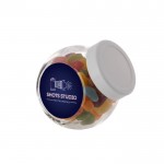 Klein potje gevuld met een assortiment Jelly Beans 200ml kleur wit