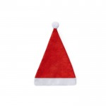 Rode en witte kerstman polyester hoed voor kinderen kleur rood  negende weergave