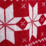 Rode en witte kerstontwerp acryl polyester sjaal derde weergave