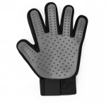 Handschoen voor huisdierenverzorging met verstelbare klittenband kleur zwart  negende weergave