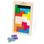 Behendigheidsspel met diverse vormen en kleuren van 12 stuks kleur hout tweede weergave