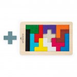 Behendigheidsspel met diverse vormen en kleuren van 12 stuks kleur hout vijfde weergave