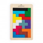 Behendigheidsspel met diverse vormen en kleuren van 12 stuks kleur hout zesde weergave