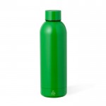 Gerecyclede roestvrijstalen fles in metallic kleuren 500ml kleur groen  negende weergave