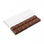 Rechthoekige reep melkchocolade of pure chocolade 75g kleur wit tweede weergave