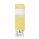 Katoenen handdoek pareo met details aan beide uiteinden 180g/m2 kleur geel  negende weergave
