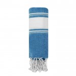 Katoenen handdoek pareo met details aan beide uiteinden 180g/m2 kleur marineblauw  negende weergave