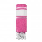 Katoenen handdoek pareo met details aan beide uiteinden 180g/m2 kleur roze  negende weergave