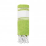 Katoenen handdoek pareo met details aan beide uiteinden 180g/m2 kleur lichtgroen  negende weergave