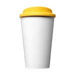 Koffiemok met 360º bedrukking kleur geel vooraanzicht