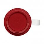 Koffiemok 360º bedrukt met handvat kleur rood tweede weergave