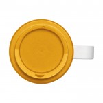 Koffiemok 360º bedrukt met handvat kleur geel tweede weergave