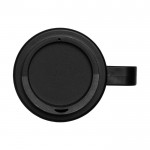 Koffiemok 360º bedrukt met handvat kleur zwart tweede weergave