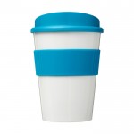 Koffiemok 360º bedrukt met siliconen kleur lichtblauw vooraanzicht