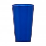 Gepersonaliseerde doorschijnende glazen met logo kleur blauw vooraanzicht