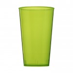 Gepersonaliseerde doorschijnende glazen met logo kleur groen vooraanzicht