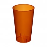 Gepersonaliseerde doorschijnende glazen met logo kleur oranje