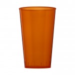 Gepersonaliseerde doorschijnende glazen met logo kleur oranje vooraanzicht