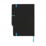 Promotie notitieboekje met kleur details kleur lichtblauw achteraanzicht