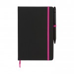 Promotie notitieboekje met kleur details kleur lichtroze vooraanzicht