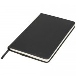Notitieboek met modern design en PU-omslag kleur zwart