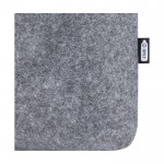 Thermos boodschappentas met logo van gerecycled vilt kleur grijs weergave detail 1
