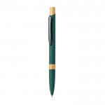 Aluminium pen met bamboedetail en blauwe inkt kleur groen  negende weergave