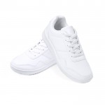 Witte polyester sneakers met bijpassende veters maat 43 tweede weergave