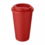 Plastic to go koffiebekers met logo kleur rood