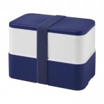 Lunchbox met twee bodems kleur blauw