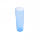 Recyclebare, plastic glas met inhoud van 300ml  kleur blauw