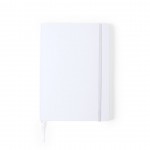 Antibaterieel notitieboekje met elastieken band kleur wit derde weergave