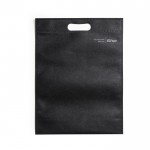 Gerecycled non woven tas met opdruk kleur zwart