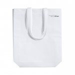 Gerecycled non woven tas met logo kleur wit tweede weergave